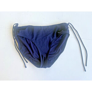 Athleta Cinch Full Bottom Bikini Bottoms in Navy Blue Size Large
